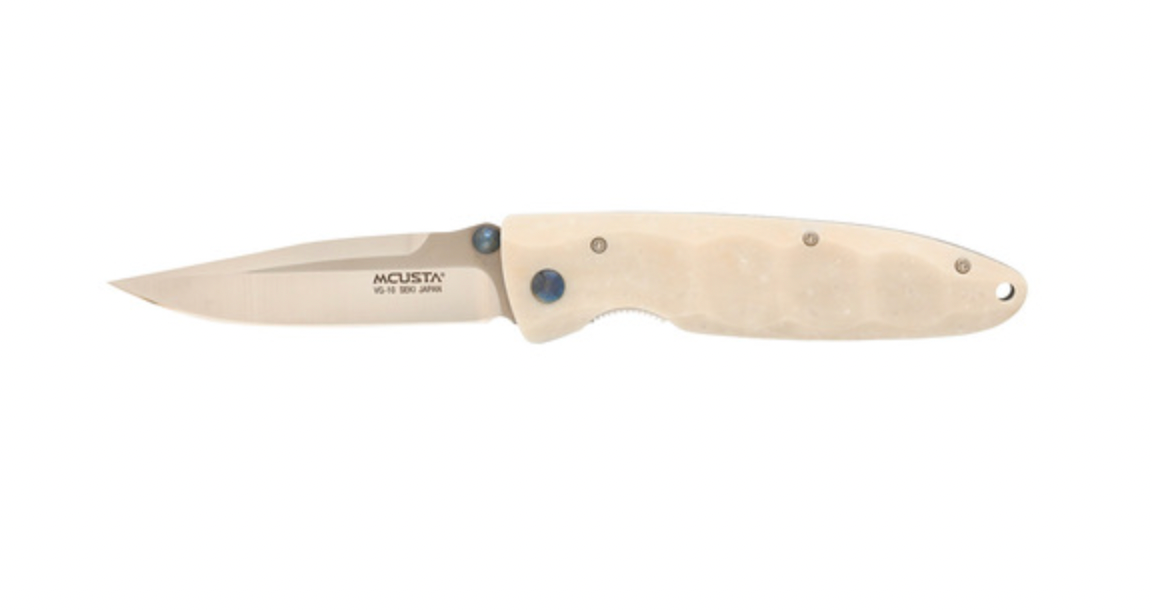 Mcusta MC-0126D Elite VG-10 Core Damascus Blade Corian Handle 4.5" Folding Knife