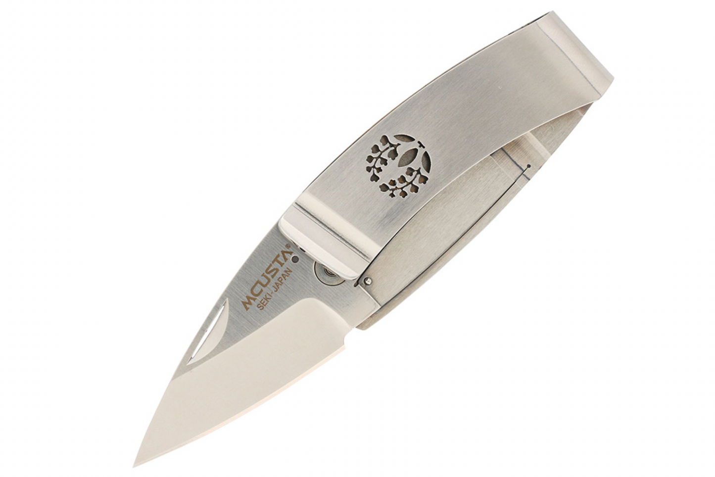 Mcusta MC-84 Kamon Fuji Money Clip AUS-8 Stainless 2.9" Folding Knife