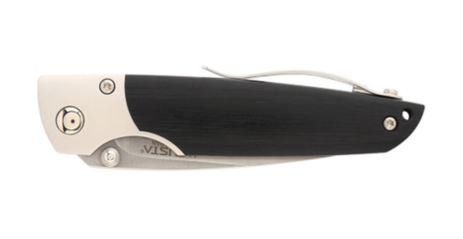 MCUSTA MC-0144G Shinra Mixture Teana SPG2 San Mai Black Pakkawood 3.87" Folding Knife