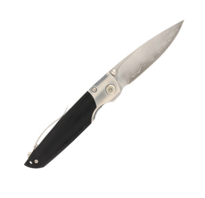 MCUSTA MC-0144G Shinra Mixture Teana SPG2 San Mai Black Pakkawood 3.87" Folding Knife