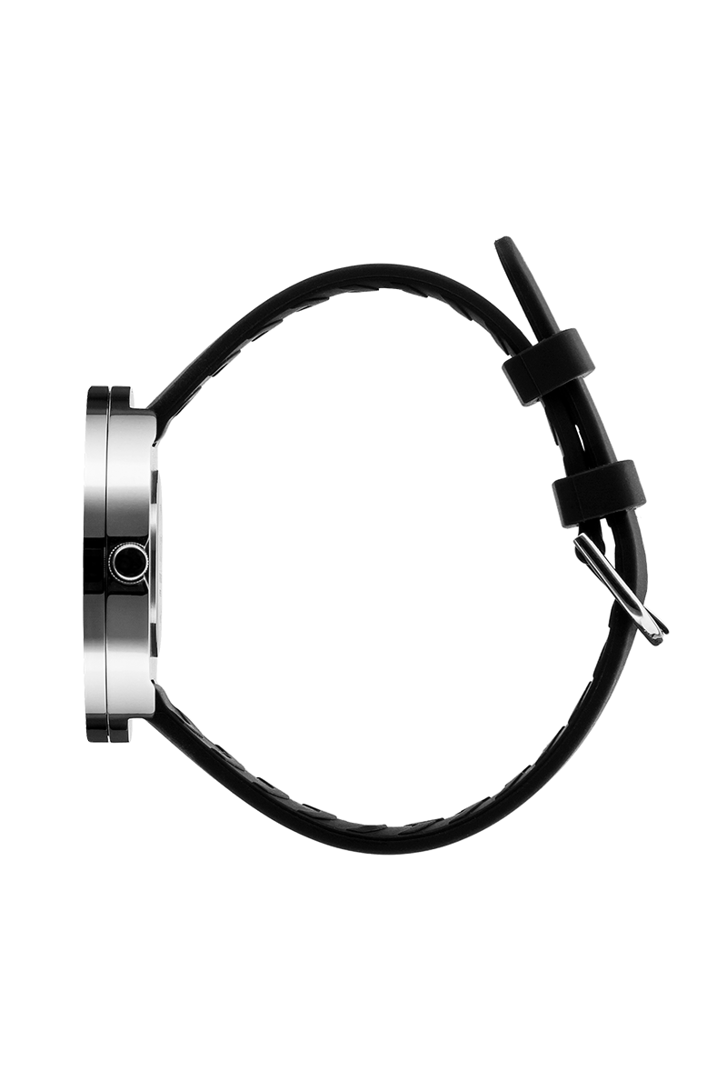 Picto Watch 40mm | Black Dial | Black Silicone Strap