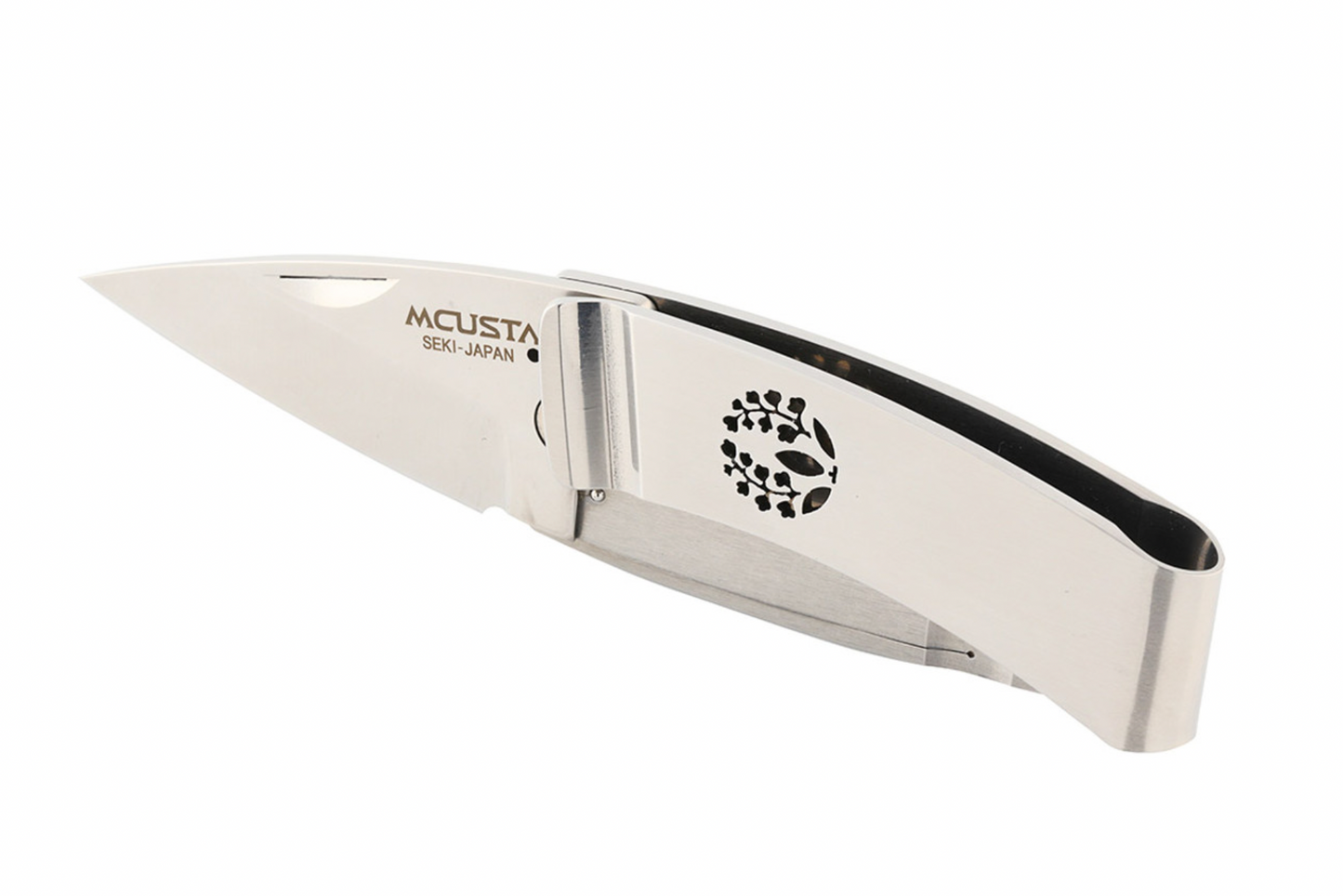 Mcusta MC-84 Kamon Fuji Money Clip AUS-8 Stainless 2.9" Folding Knife