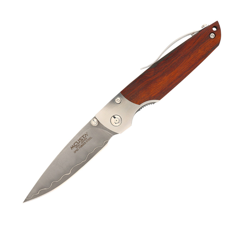 Mcusta MC-0143G Shinra Mixture Teana SPG2 San Mai Ironwood 3.87" Folding Knife