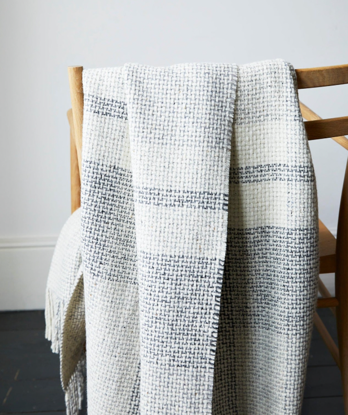 Mended Tweed Throw Blanket